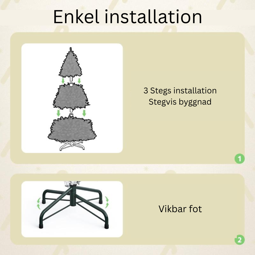 Snötäckt Konstgjord Julgran – Naturtrogen, Brandsäker & Lätt att Montera