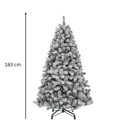 Snötäckt Konstgjord Julgran – Naturtrogen, Brandsäker & Lätt att Montera